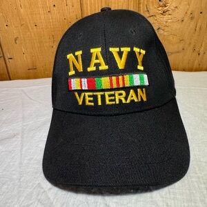 Navy Veteran Embroidered Baseball Hat